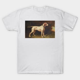 Pointing Dog by Alfred de Dreux T-Shirt